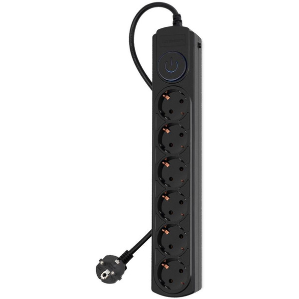 Сетевой фильтр Ippon BK-6-EU-1.8-10-B 1.8м (6 розеток) черный