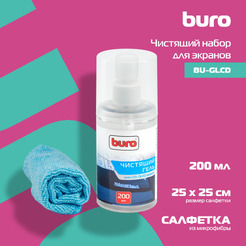 Чистящий набор Buro BU-Glcd (салфетка + гель, 200 мл)