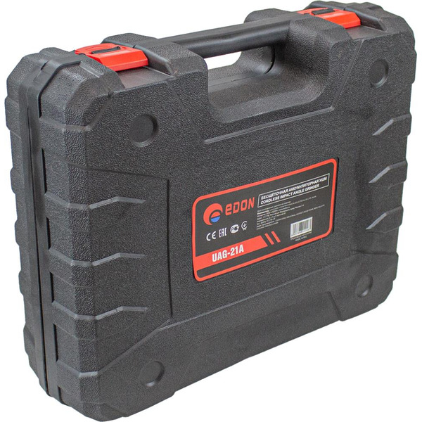 Угловая шлифмашина Edon UAG-21A (с 1-м АКБ, кейс)