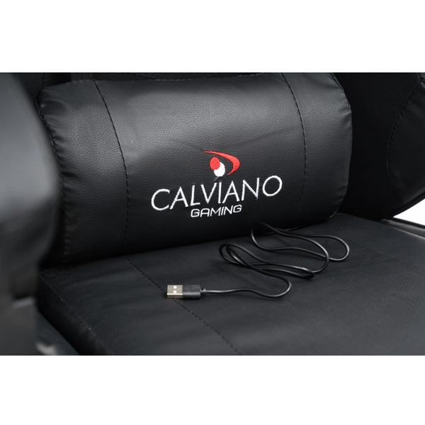 Игровое кресло Calviano 1583 (черное, вибромассажное)