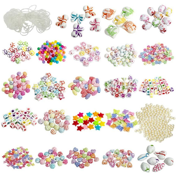 Набор бусин для детского творчества BRAUBERG Beads Set 450 бусин 664695