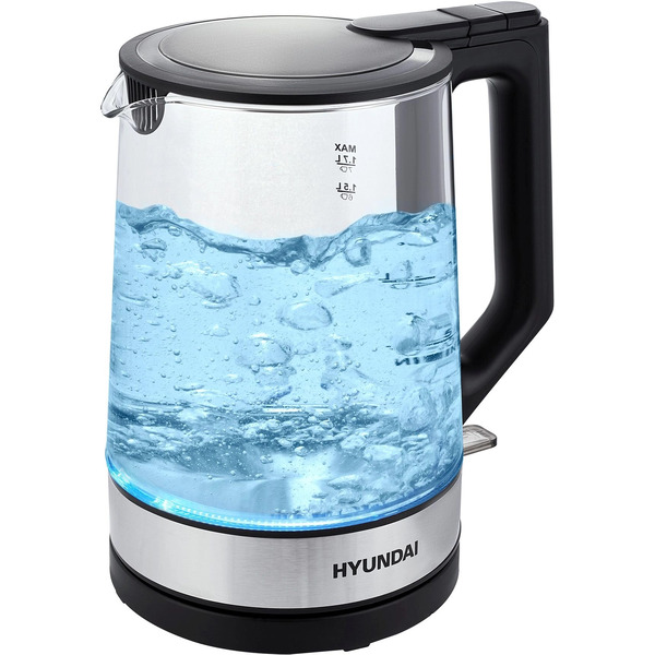 Чайник Hyundai HYK-G8808 (черный/серебристый)