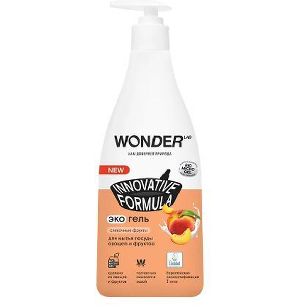 Экогель для посуды WONDER LAB Сливочные фрукты 0.55 л