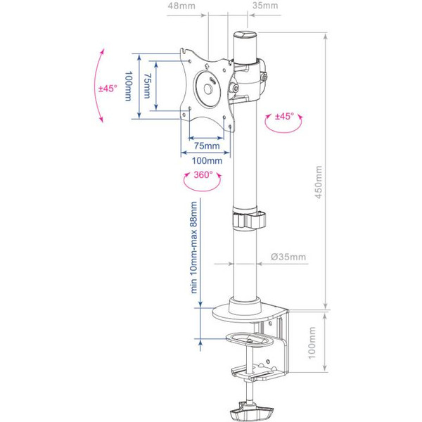 Кронштейн для монитора Arm Media LCD-T41