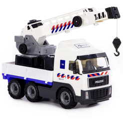 Автомобиль-кран с поворотной платформой полицейский (NL) Полесье 77318