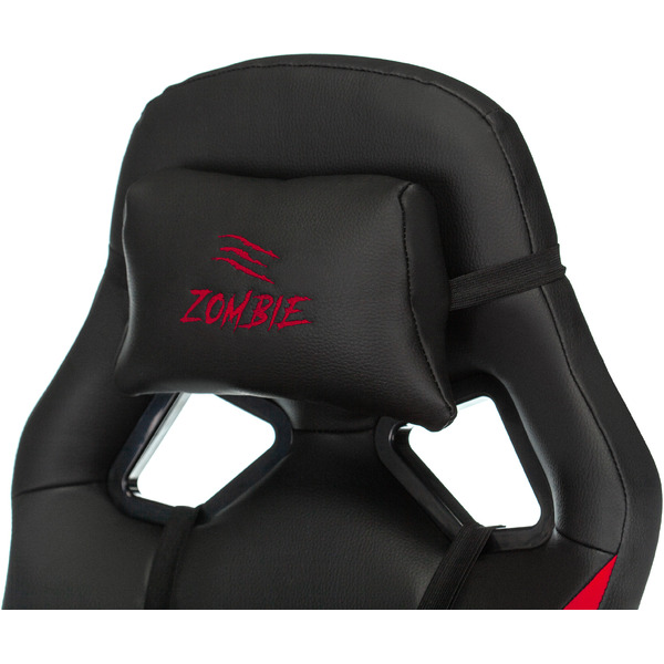 Кресло геймерское Бюрократ Zombie Driver (черный/красный)