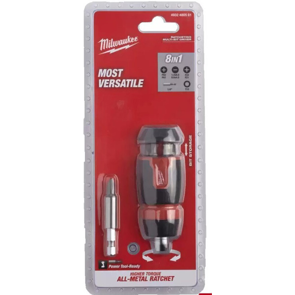 Отвертка универсальная 8 в 1 Milwaukee 4932480581