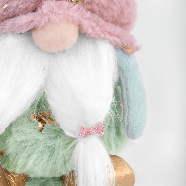 Украшение новогоднее интерьерное ЗОЛОТАЯ СКАЗКА Усатый гномик 592569