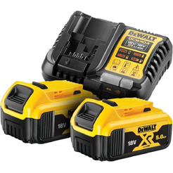 Аккумулятор с зарядным устройством DeWalt DCB1104P2 (18В/2x5 Ач + 12/18В)