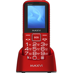 Мобильный телефон Maxvi B21ds up +ЗУ WC-112 (красный)