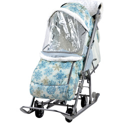 Санки-коляска НИКА Наши детки (зимний фисташковый)