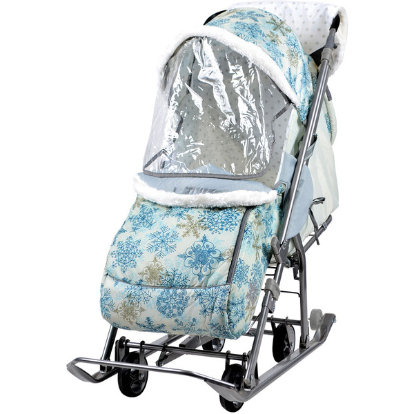 Санки-коляска НИКА Наши детки (зимний фисташковый)