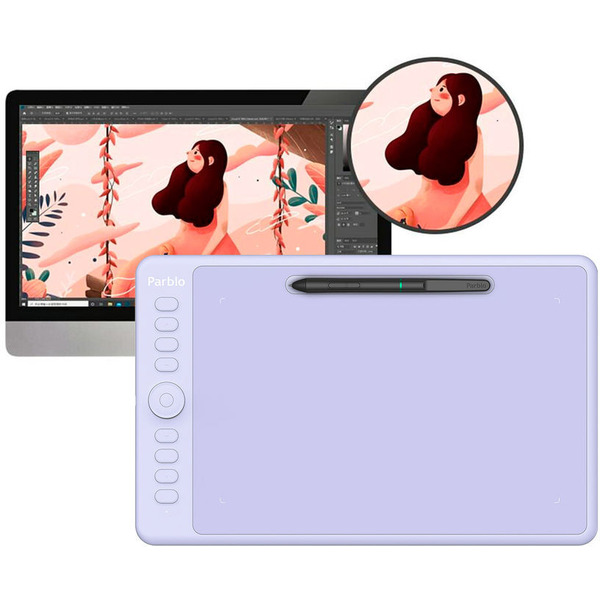 Графический планшет Parblo Intangbo M (сиреневый)
