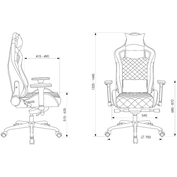 Кресло игровое Knight TITAN (1628892) черный