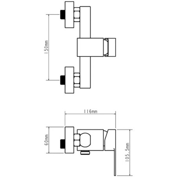 Смеситель для душа ECONOCE EC0215BL