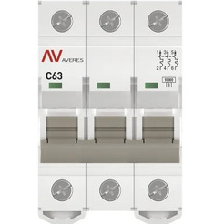 Выключатель автоматический EKF Averes AV-10 3P 63A (C) 10kA