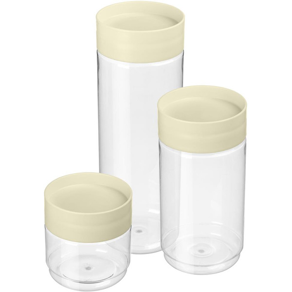 Комплект емкостей для сыпучих продуктов IDILAND Asti 221103125/01 (светло-бежевый)