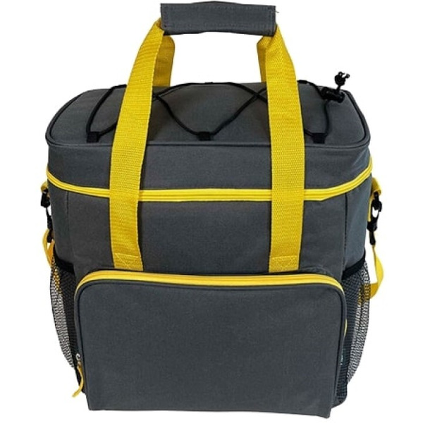 Сумка изотермическая MIRU 9046 21л (серый/желтый)
