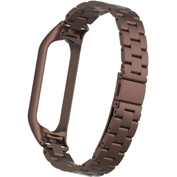 Ремешок Bingo Stainless для Xiaomi Mi Band 5 Коричневый