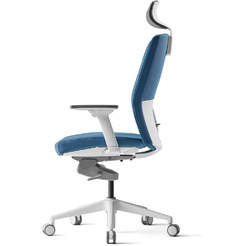 Кресло Bestuhl J2 (бел. рама,спинка-ткань, сиденье-ткань,голубой)