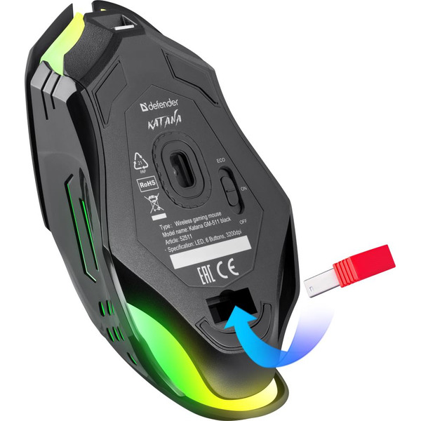 Игровая мышь Defender Katana GM-511 (черный)