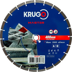 Круг алмазный по бетону KRUGO Master 400*25,4 мм
