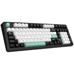 Компьютерная клавиатура AJAZZ AK980 V2 (черно-белая с бирюзовым)