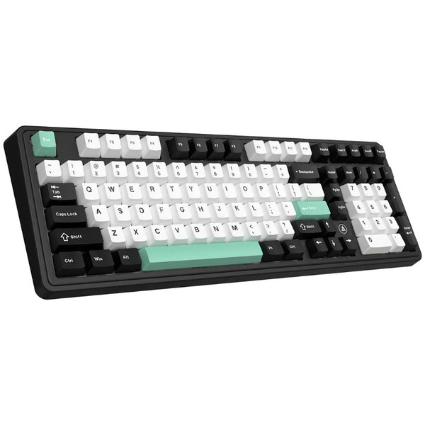 Компьютерная клавиатура AJAZZ AK980 V2 (черно-белая с бирюзовым)