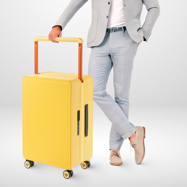 Чемодан DoubleW 005# (M, желтый)