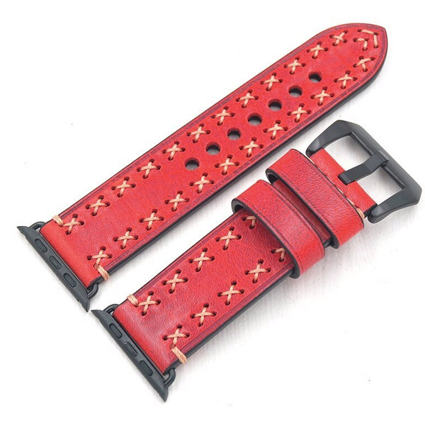 Ремешок Bingo Leather Cross для APPLE Watch Красный