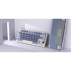 Клавиатура Royal Kludge RK-M75 (белый/синий, RK Silver)