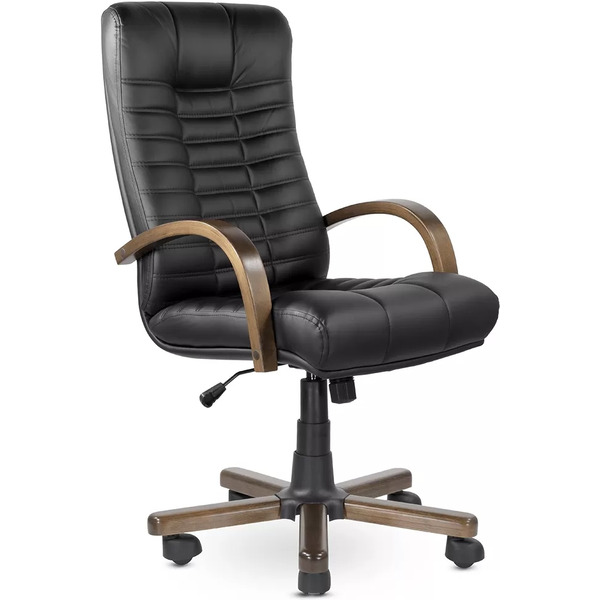 Кресло офисное UTFC Атлант В хром МБ К01 (черный)