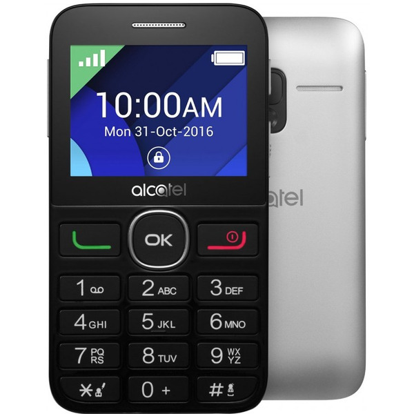 Сотовый телефон Alcatel 2008G черный/серебристый