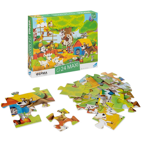 Пазлы детские Dream Makers "Ферма MAXI ", 24 элемента RI2403C
