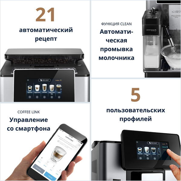 Кофемашина DeLonghi PrimaDonna Soul ECAM610.74.MB