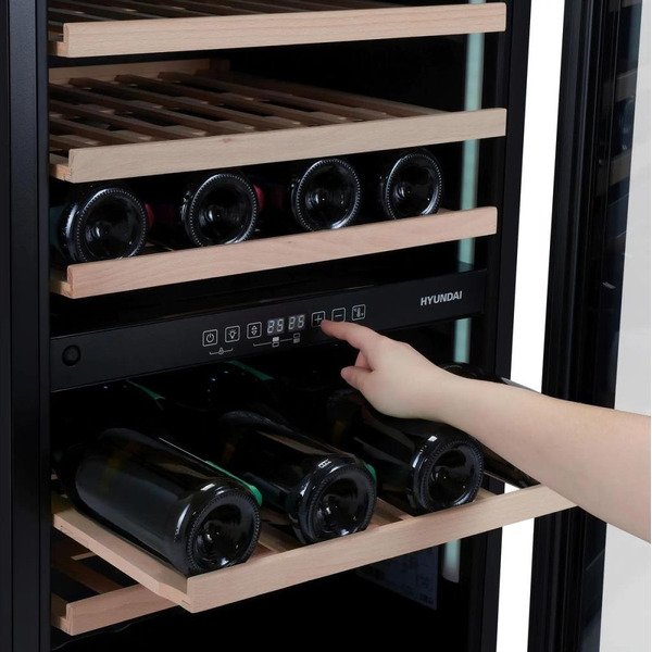 Винный шкаф Hyundai HBWC 0865 DCT (чёрный)