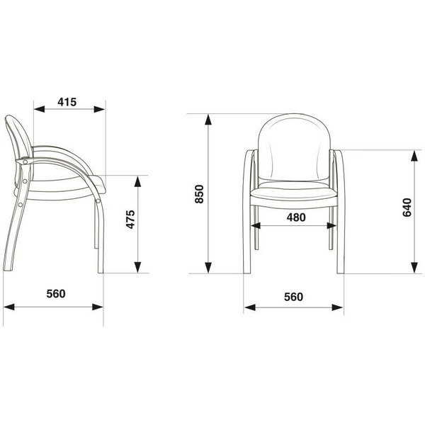 Стул Бюрократ ДЖУНО (Черный)