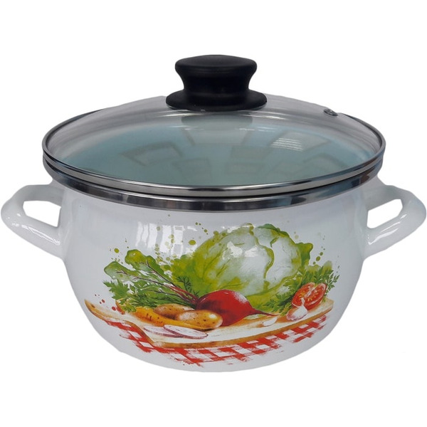 Кастрюля Сантэкс 1-2440112 (овощи, белый)