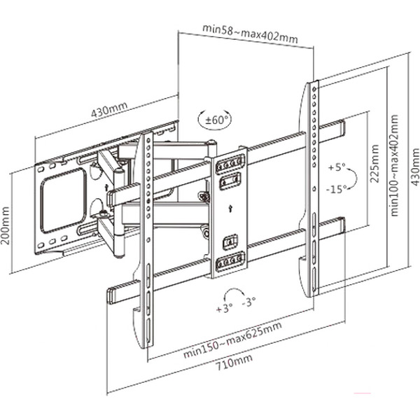 Кронштейн для телевизора Gembird WM-80ST-02