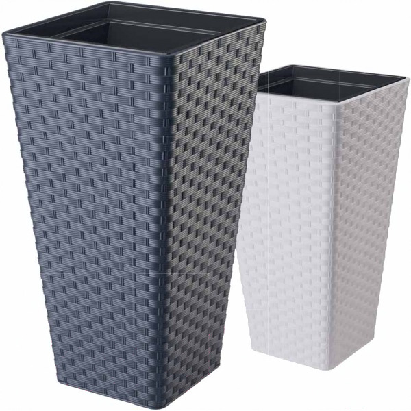 Кашпо Formplastic Rattana Slim FP-3900-014 (антрацитовый)