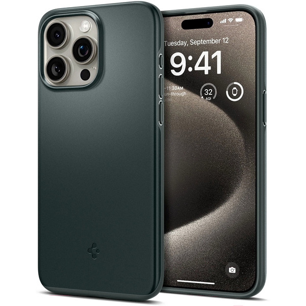 Чехол Spigen Thin Fit для iPhone 15 Pro Max Зеленый (ACS06548)