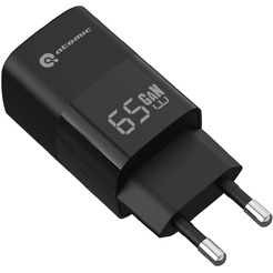 Зарядное устройство Atomic UniQ G651 GAN 65W 2-порта USB (A+C), цвет черный | 10.189