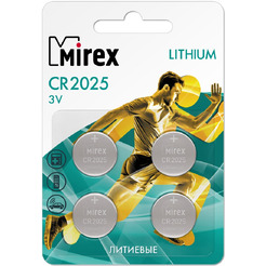 Батарейка Mirex CR2025 4 шт