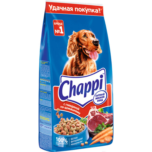 Сухой корм для собак Chappi С говядиной по-домашнему с овощами и травами (15кг)