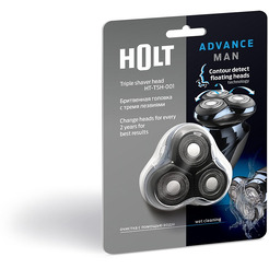 Бритвенная головка с тремя лезвиями HOLT HT-TSH-001