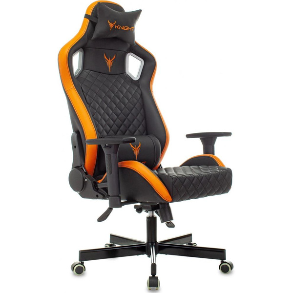 Кресло игровое Knight Outrider (1628891) черный/оранжевый