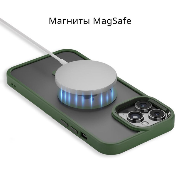 Задняя накладка CASE Acrylic MagSafe Apple iPhone 12 / 12 Pro зеленый