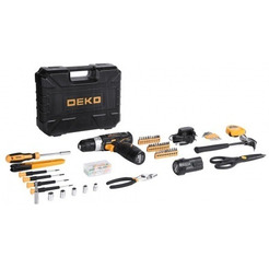 Дрель-шуруповерт Deko GCD12DU3 SET 104 (063-4133) с 2-мя АКБ, кейс, набор оснастки