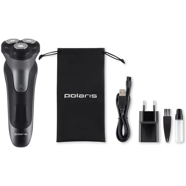 Бритва электрическая POLARIS PMR 0420R flex&float 4D PRO (черный/графитовый)