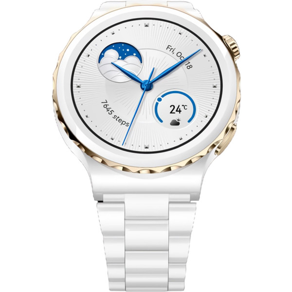 Умные часы Huawei Watch GT 3 Pro Ceramic 43 мм (FRG-B19) Gold Bezel с керамическим ремешком